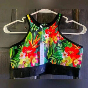 Fitwear sports bra medium tropical flower
